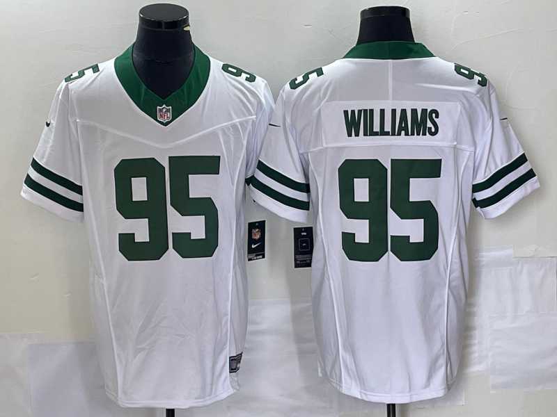 Men's New York Jets #95 Quinnen Williams White 2023 FUSE Vapor Limited Throwback Stitched Jersey,We sell and wholesale Men's New York Jets #95 Quinnen Williams White 2023 FUSE Vapor Limited Throwback Stitched Jersey on line form chian!